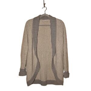 ATHLETA $228 Wool Cashmere Sierra Wrap Cardigan‎ Ivory Light Gray Heather Small